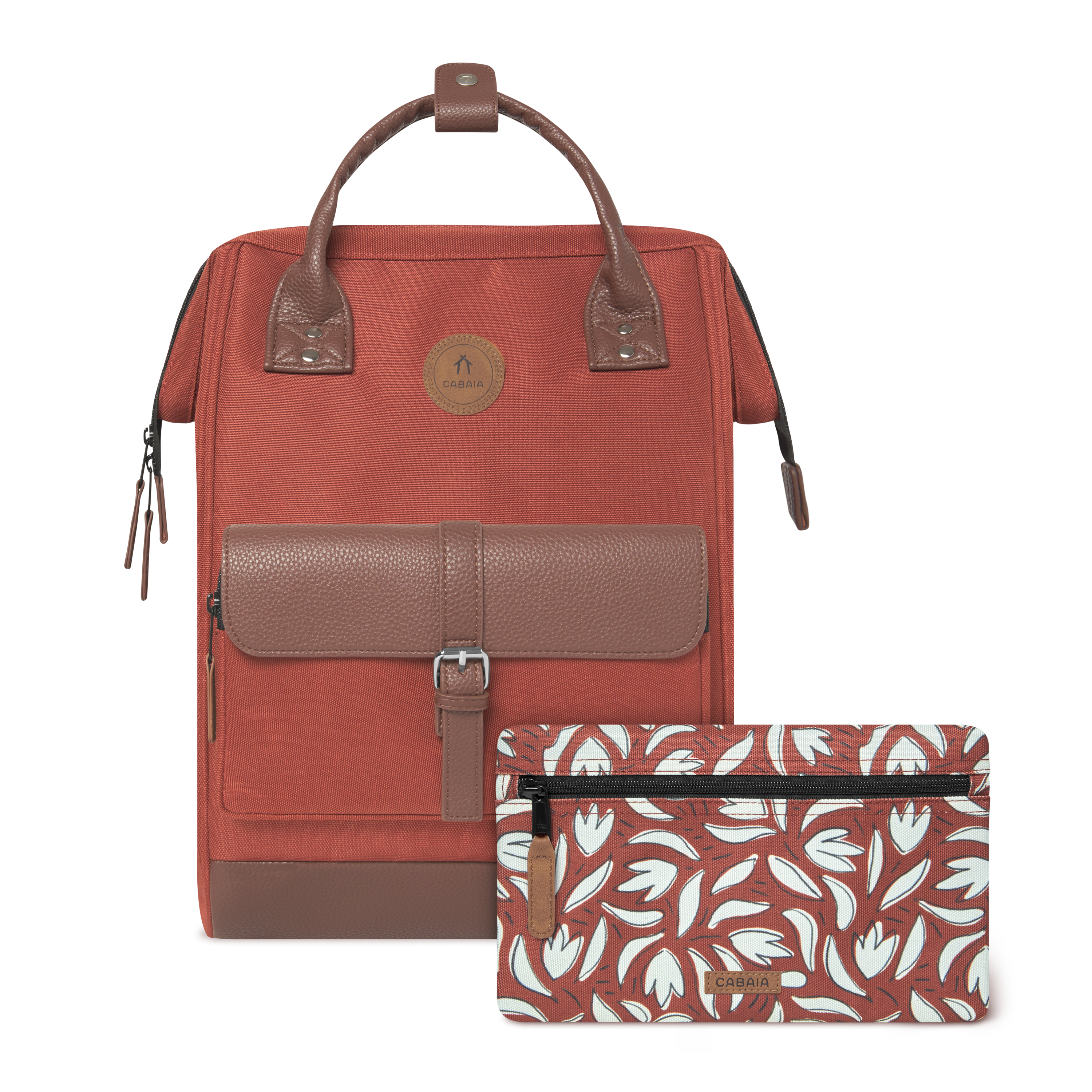 Sac à Dos CABAIA 23L Déperlant - Système MOLLE - Garantie à Vie - Vegan - Pour École, Voyage - Rouge
