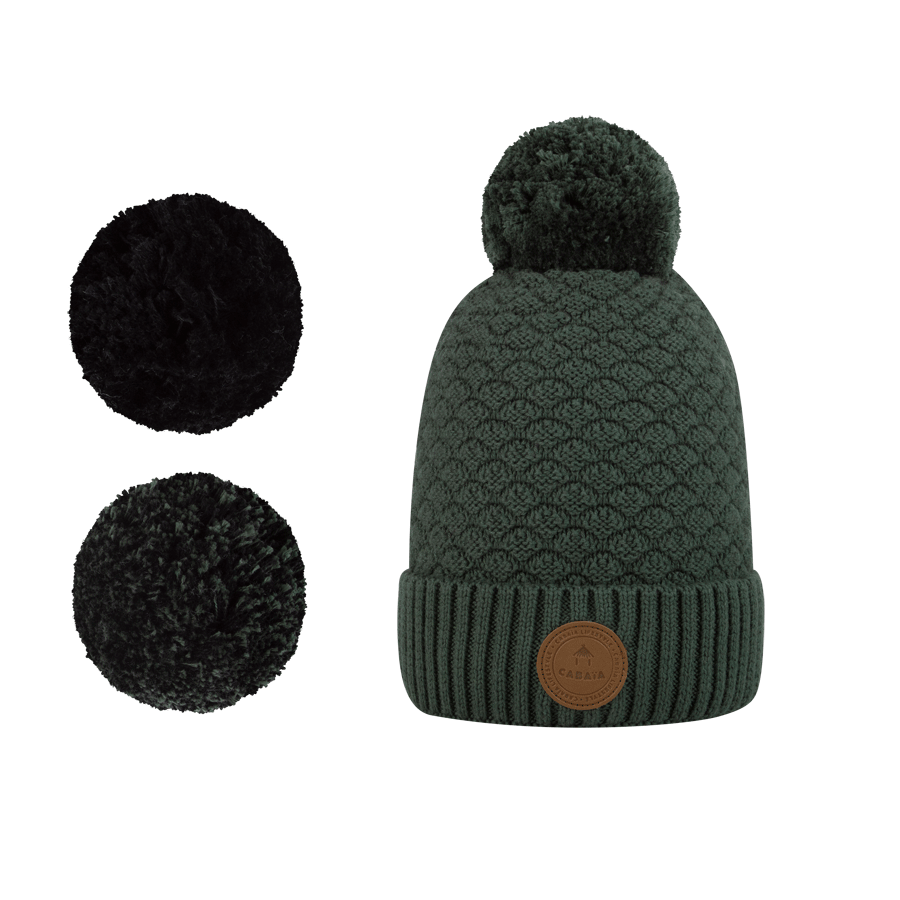 Beanie recycled with interchangeable bobbles Cabaia – Cabaïa Europe