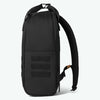 old-school-black-medium-20l-recycled-backpack-closed-side-view